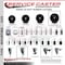 Service Caster 5'' Soft Rubber Wheel Swivel 7/16'' Grip Ring Stem Caster with Brake SCC-GR20S514-SRS-PLB-716138 - alternate 3